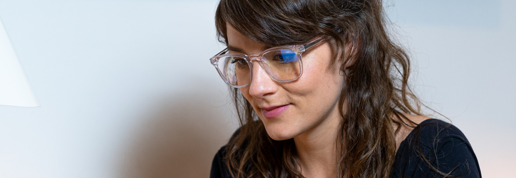 Quadratische Blaufilter Brillen - Luxreaders.de