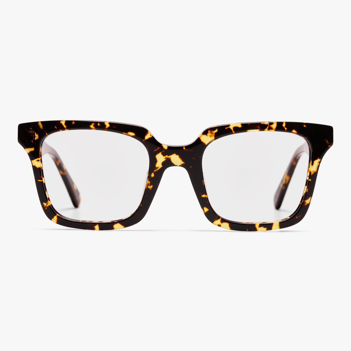 Luxreaders stylish Women's Tisvilde Dark Turtle Reading glasses. Made from Bio-acetate in a Square shape.