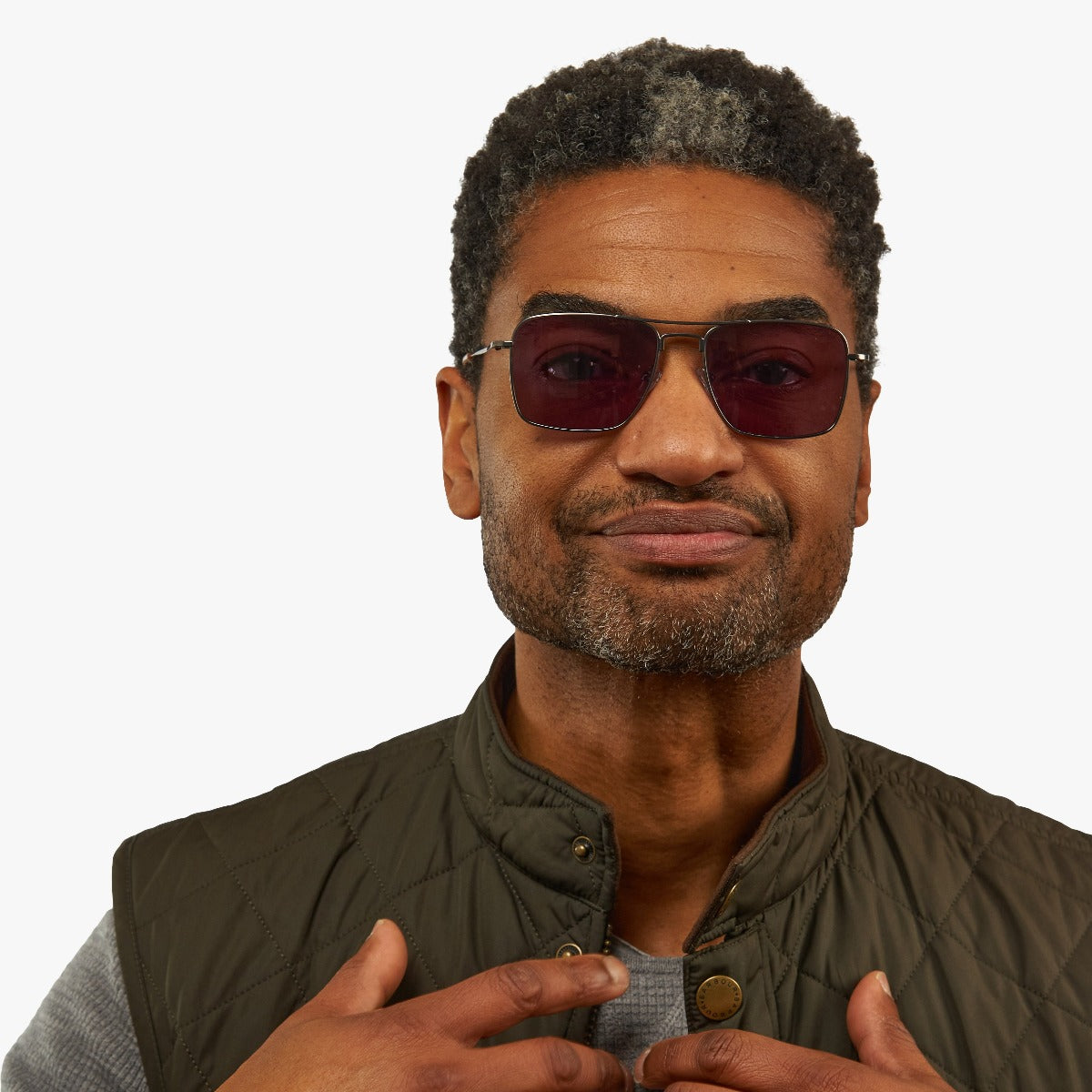 Luxreaders stylish Men's Lidköping Gun Sunglasses. Made from Stainless steel in a Square shape.