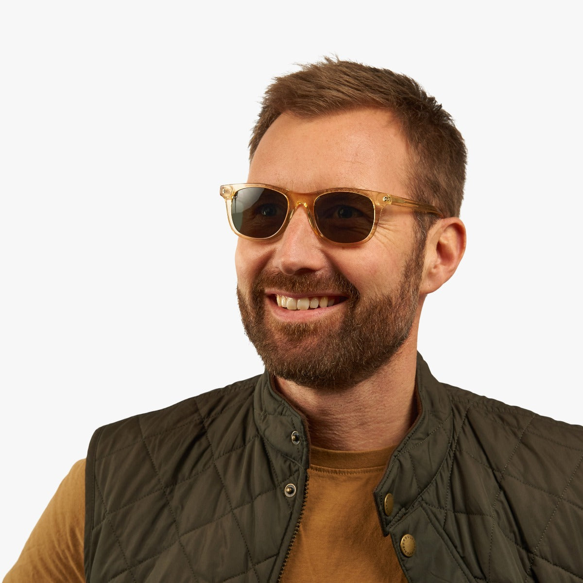 Luxreaders stylish Men's Malmö Crystal Lemon Sunglasses. Made from Acetate in a Square shape.