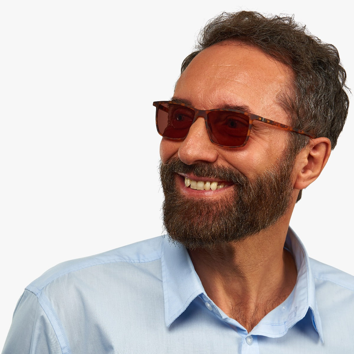 Luxreaders stylish Men's København Turtle Sunglasses. Made from Rubber in a Square shape.