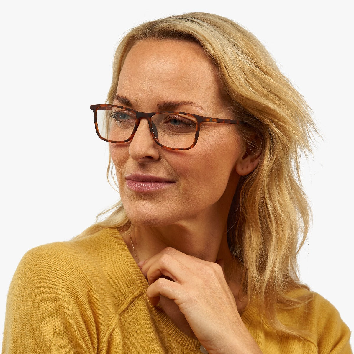 Luxreaders stylish Women's Skagen Turtle Blue light glasses. Made from Rubber in a Rectangle shape.
