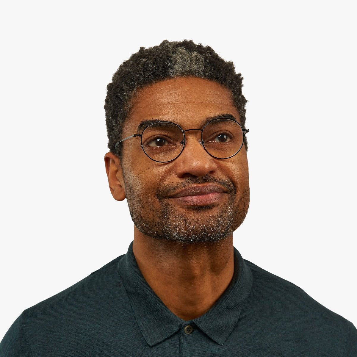 Luxreaders stylish Men's Tromsø Black Blue light glasses. Made from Stainless steel in a Round shape.