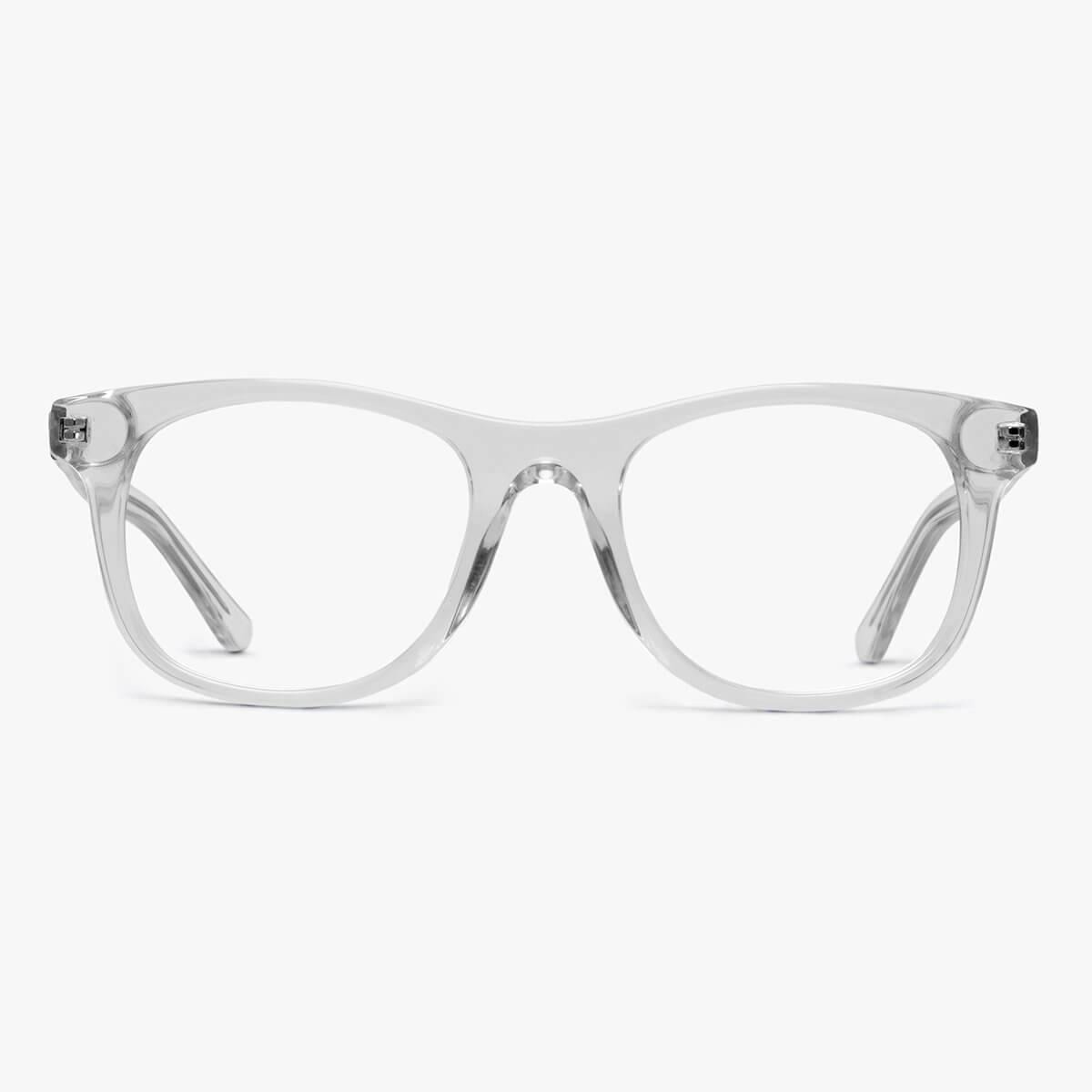 Luxreaders stylish Men's Malmö Crystal White Reading glasses. Made from Acetate in a Square shape.