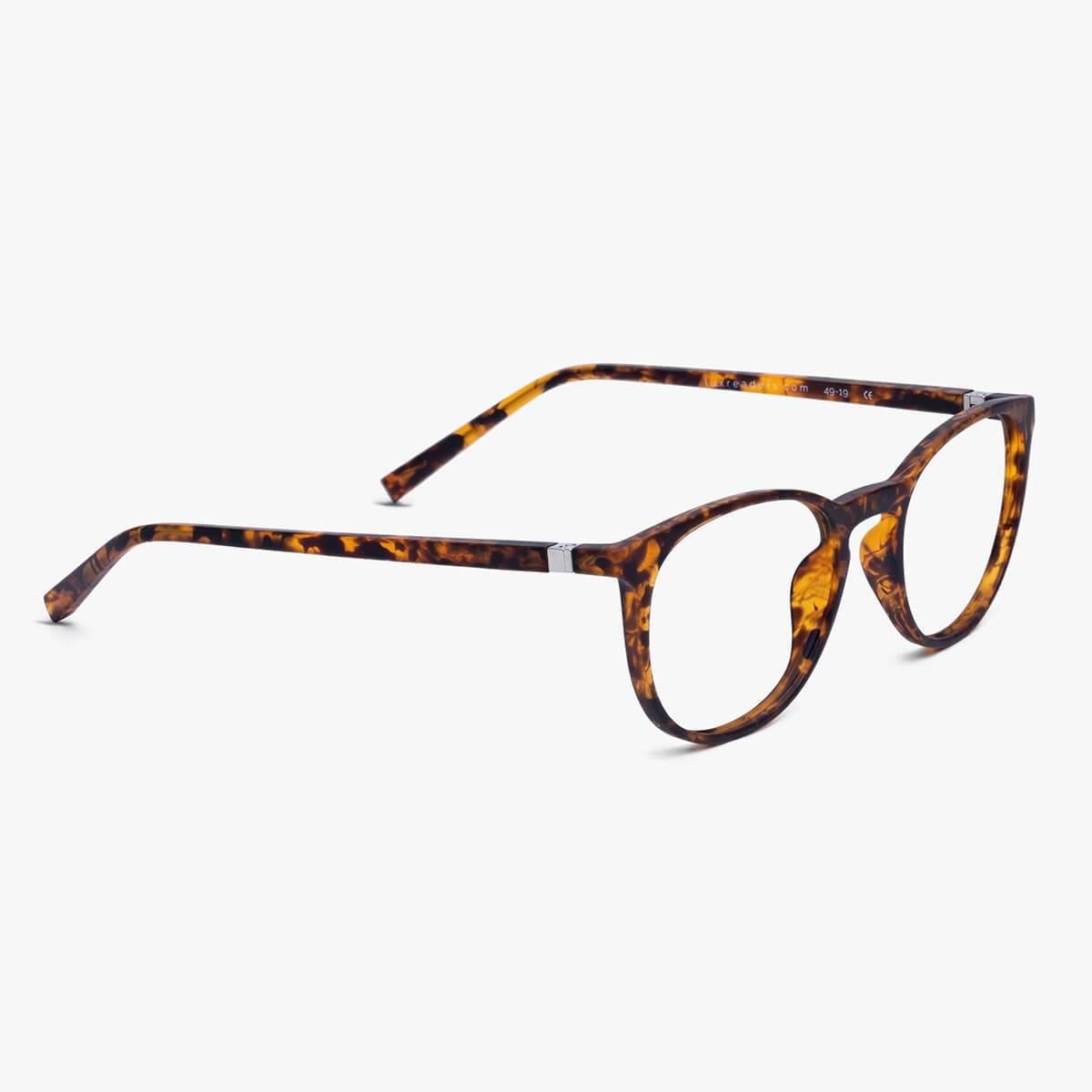 Luxreaders stylish Stockholm Turtle Blue light glasses. Made from Rubber in a Iconic shape.