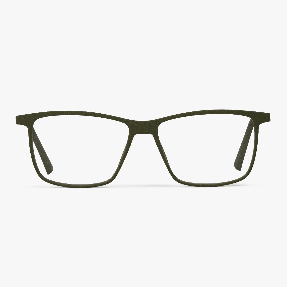København Dark Army rectangular glasses with dark green frames