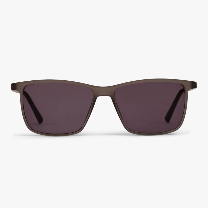 København Grey sunglasses with rectangular grey frames and dark lenses