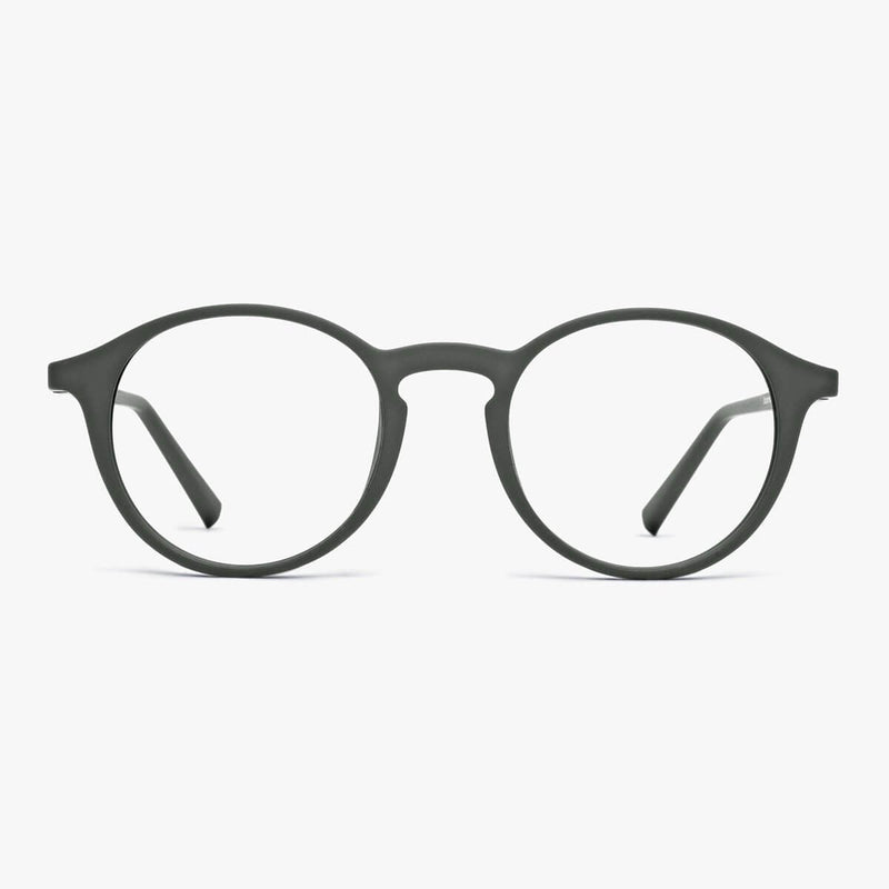 Læsø Dark Army round black reading glasses
