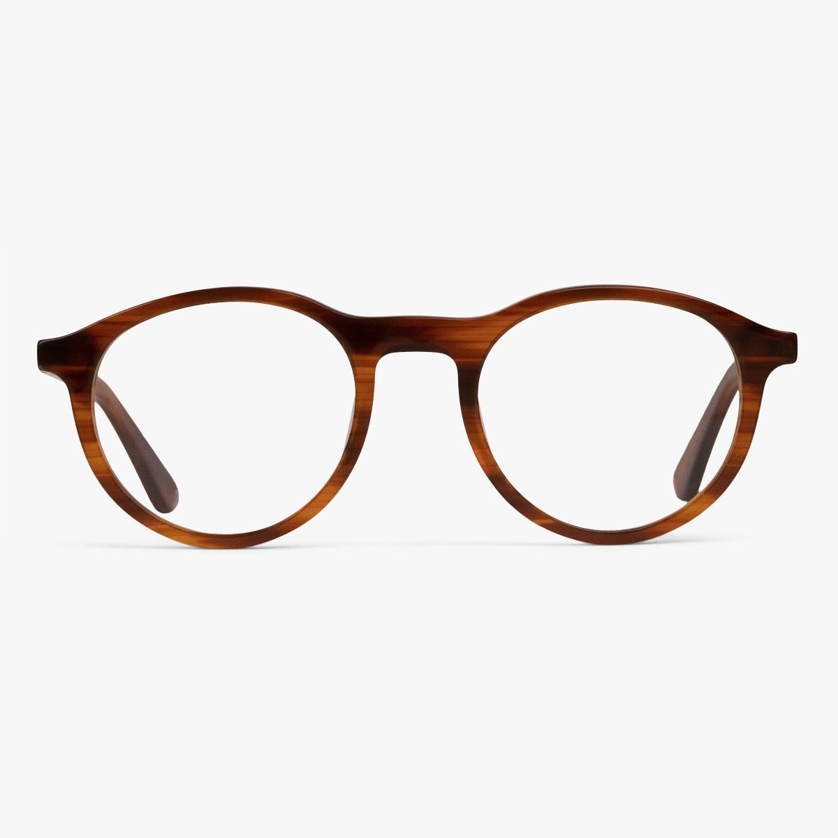 Løkken Shiny Walnut round tortoiseshell glasses