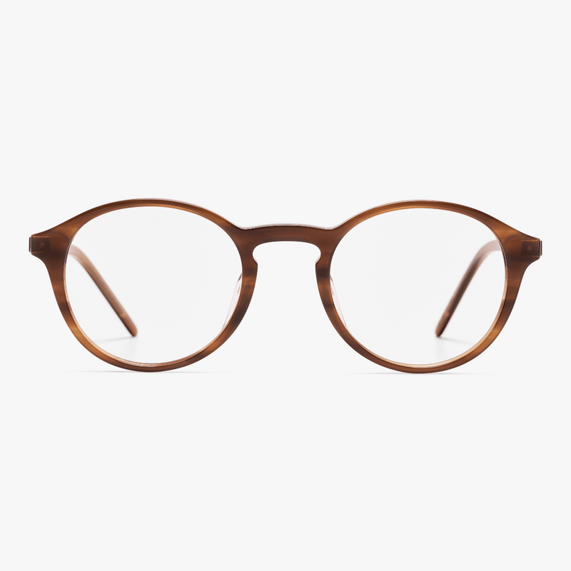 Men's Ærø pale brown round glasses