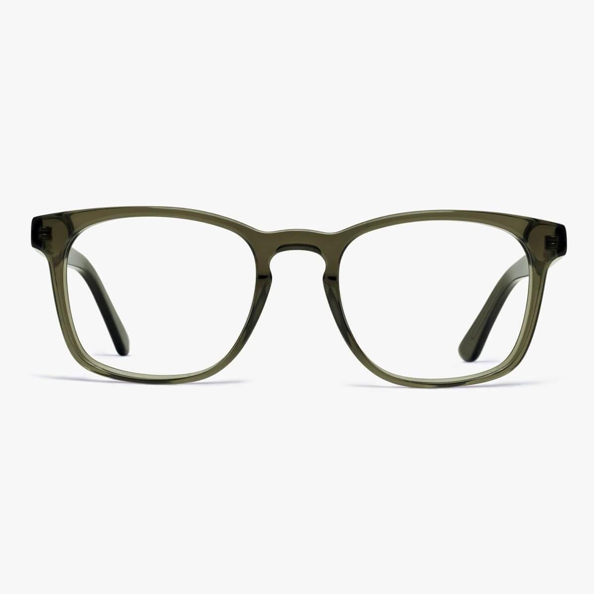 Men's Bornholm shiny olive square glasses