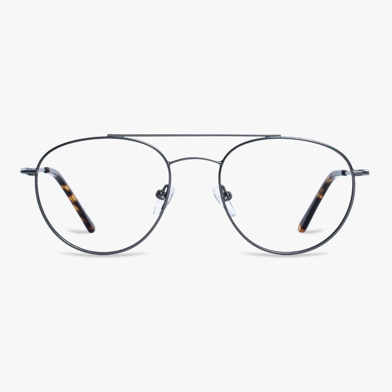 Men's Göteborg Gun glasses with thin metal frame and tortoiseshell temples