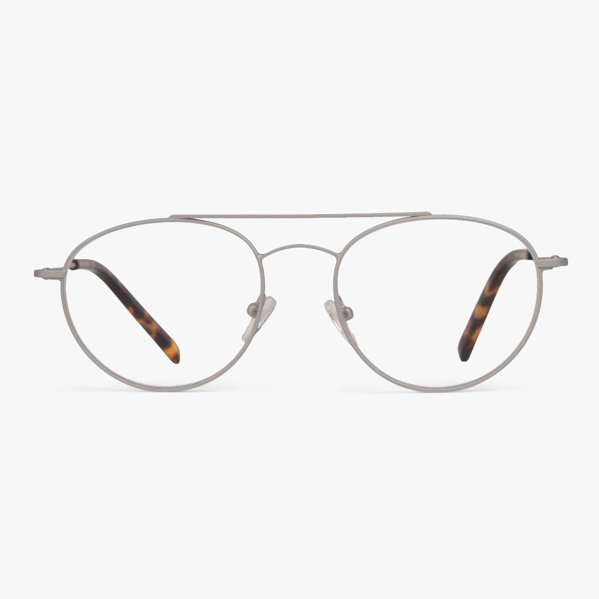 Men's Göteborg Steel aviator glasses with gray metal frame and tortoiseshell temples