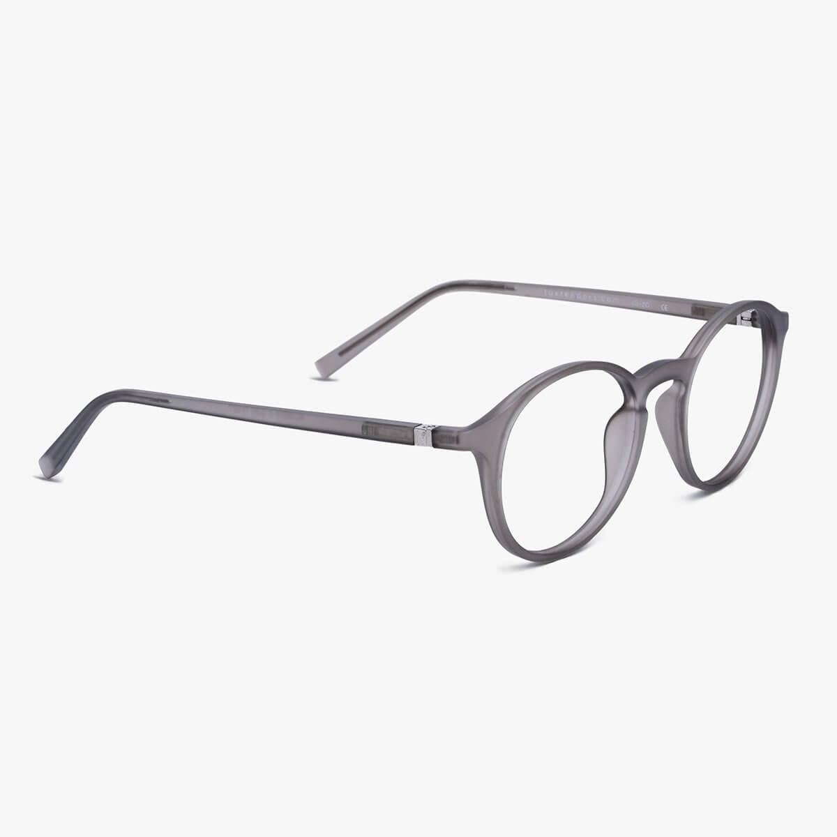 Men's Læsø Grey round grey glasses with matte finish