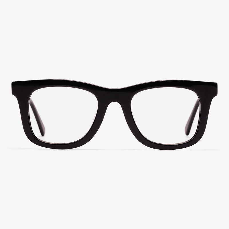Men's Samsø black glasses with a bold rectangular frame