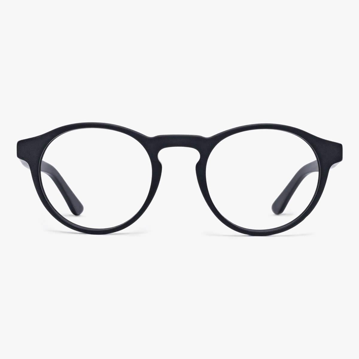 Men's Trondheim Black round black-frame eyeglasses