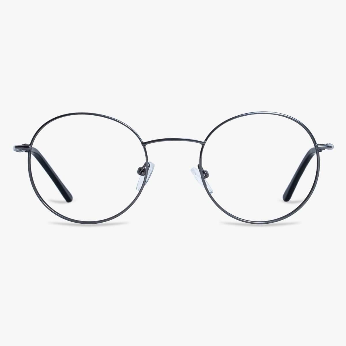 Luxreaders stylish Men's Tromsø Gun Blue light glasses. Made from Stainless steel in a Round shape.