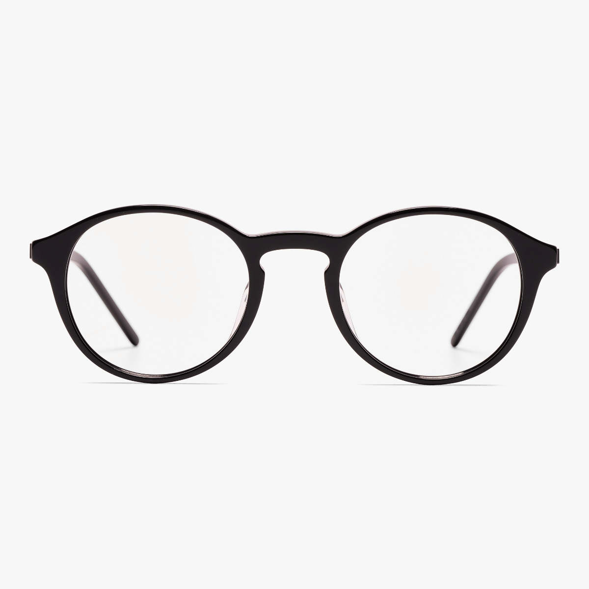 Women's Ærø black round reading glasses