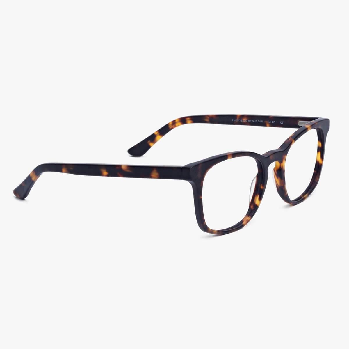 Women's Bornholm Dark Turtle tortoiseshell glasses with rectangular frames
