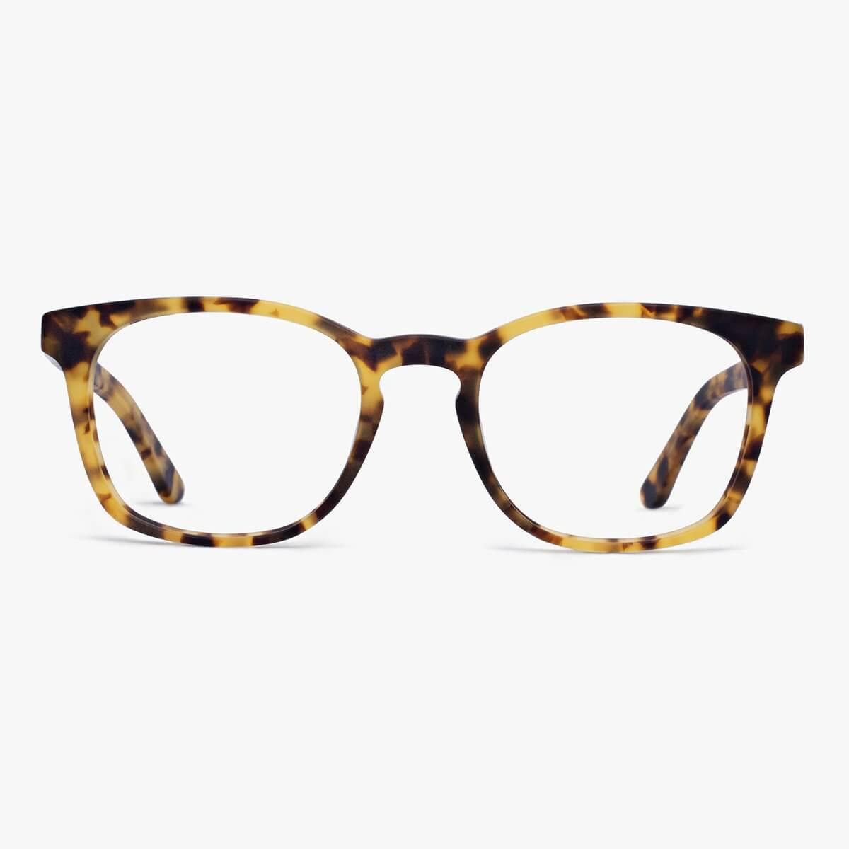 Tortoise shell square eyeglasses frame