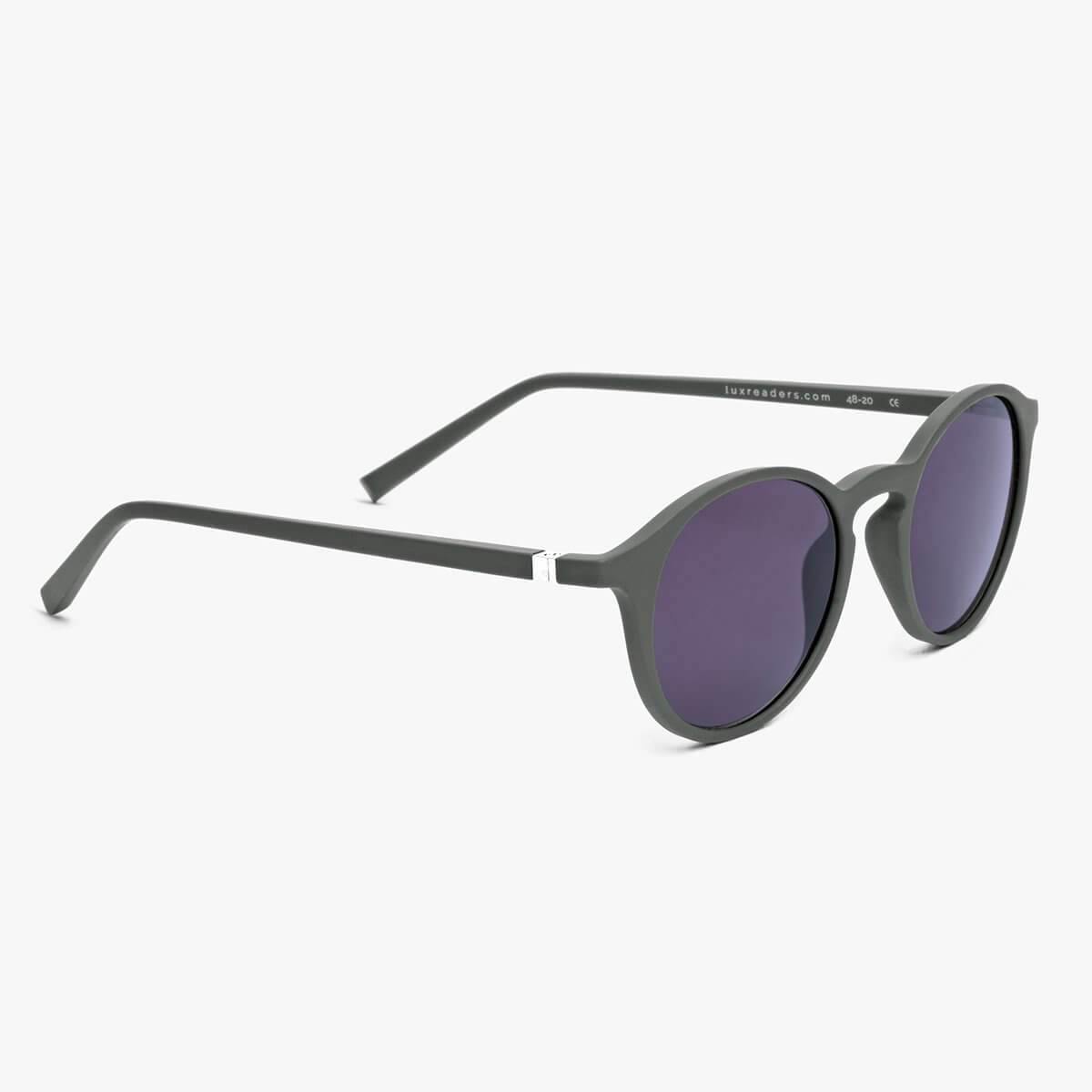Women's Læsø Dark Army glasses with gray frames and tinted lenses