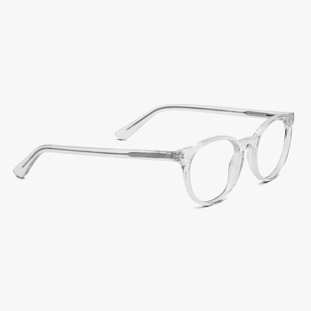 Women's Örebro crystal white glasses with round frame
