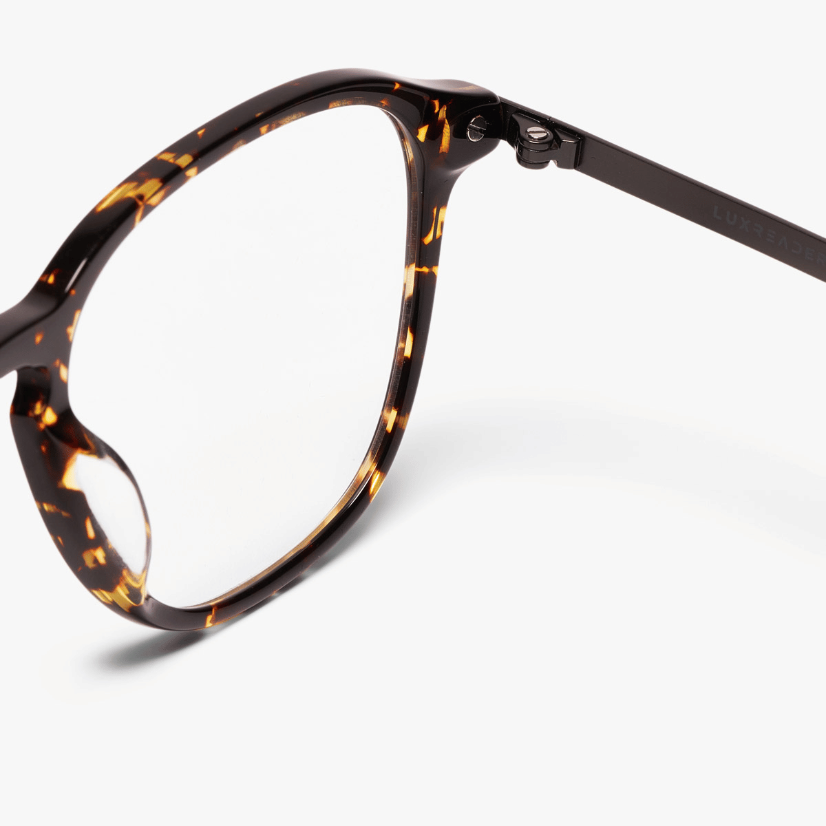 Women's Rønne Dark Turtle glasses with Luxreaders logo