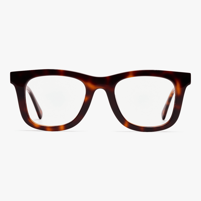 Tortoise shell square eyeglasses frame