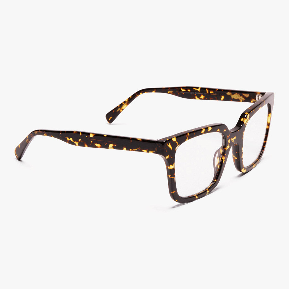 Women's dark turtle square reading glasses