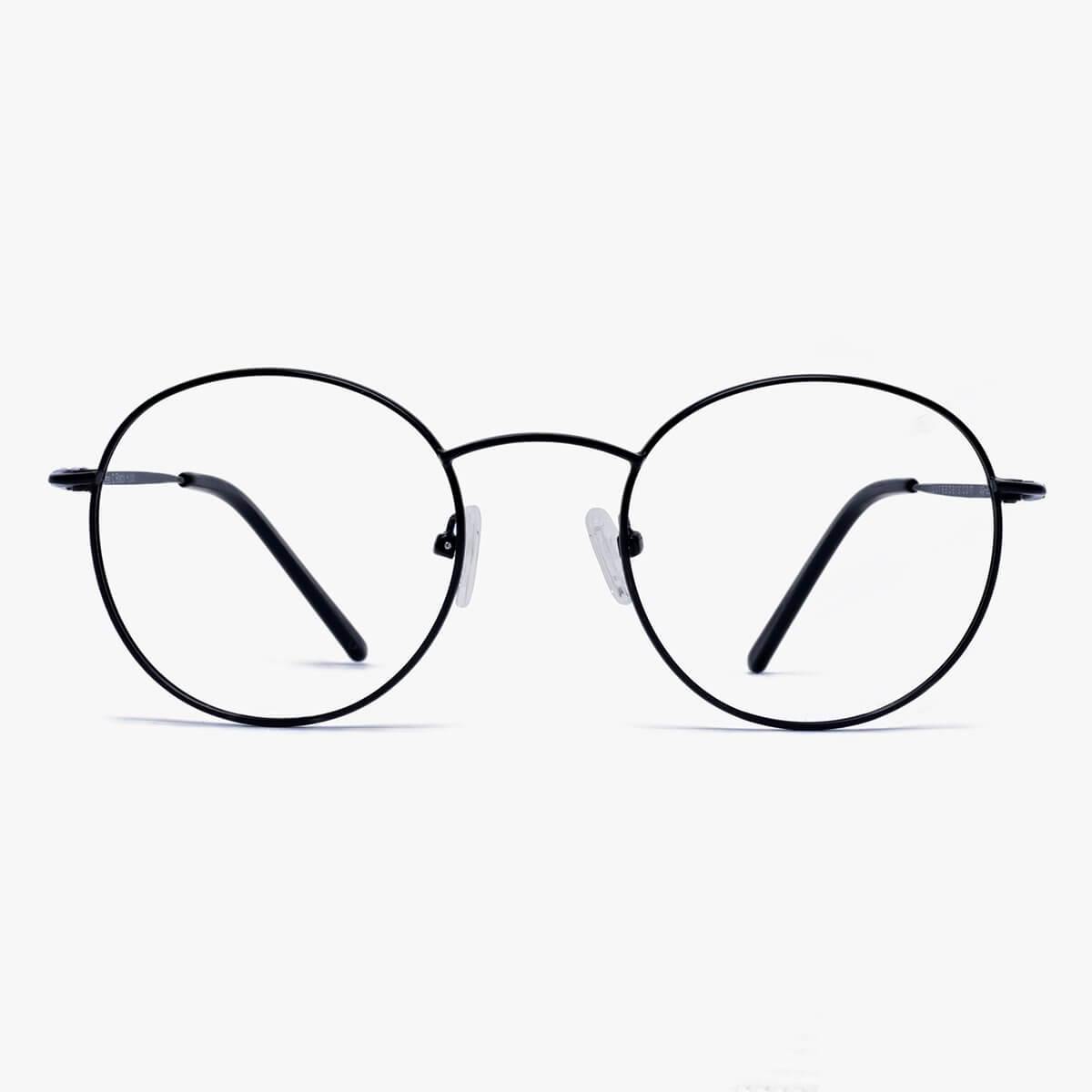 Women's Tromsø Black round glasses with thin black frame