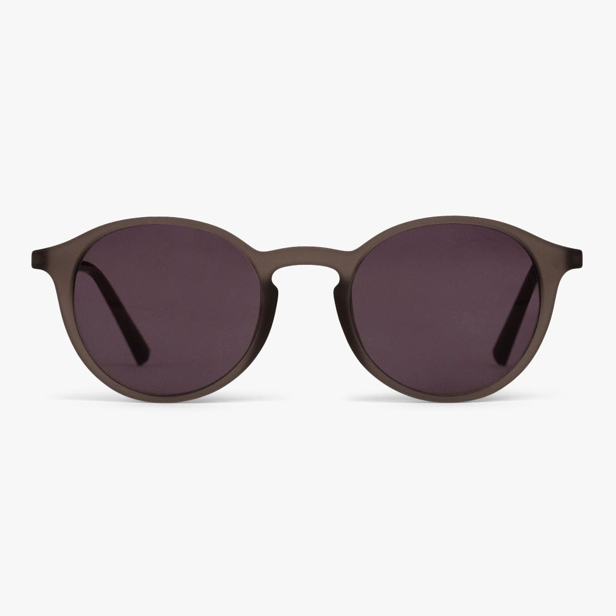 Luxreaders stylish Men's Læsø Grey Sunglasses. Made from Rubber in a Round shape.