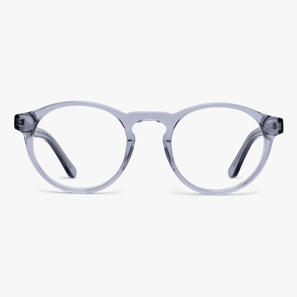 Kaufen Sie Men's Morgan Crystal Grey Blaulichtfilter Brillen - Luxreaders.de